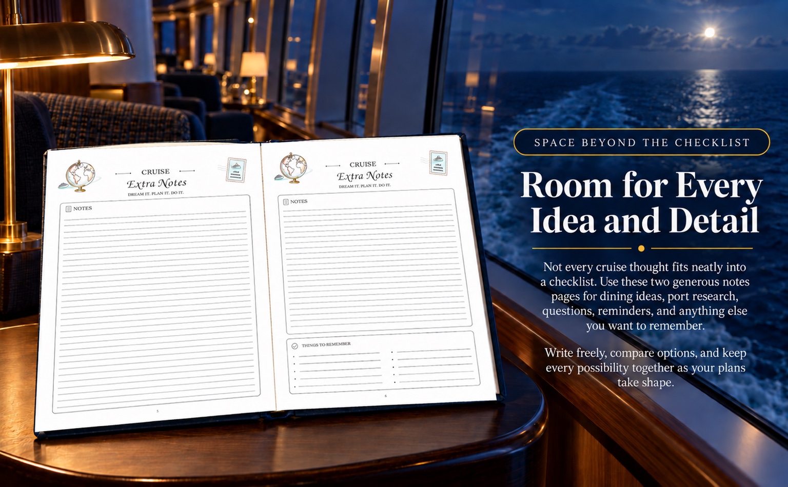 Cruise Dream Board extra notes pages